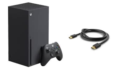 Next Gen Console Bundle - Xbox Series X 1TB + 8K Premium HDMI Cable - 4 feet- 48Gbps Hight Speed HDR for Gaming Console (Renewed) [video game]