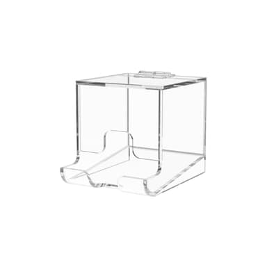 Marketing Holders Clear Acrylic Lip Balm Dispenser Retail or Home Freestanding Countertop Display with Hinged Lid for Lipsticks Glosses Chapsticks or Essential Oils
