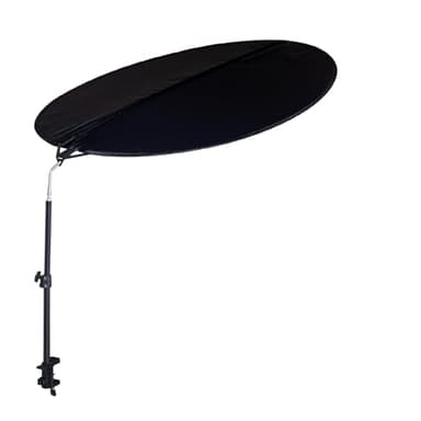 Office Cubicle and Desk Shade - Foldable 36" Circular Shading, Light-Proof Desk Canopy，Light Shade with Clamp and Rotatable Rod, Designed for Light Sensitive Workers （Patent Pending）