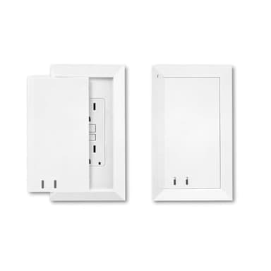 Child Resistant Outlet Cover 2-pack White Decora GFCI Wall Plate Sliding Door that Locks Safe and Stylish Patented Design Made in the USA Quick and Easy Installation Socket Shield
