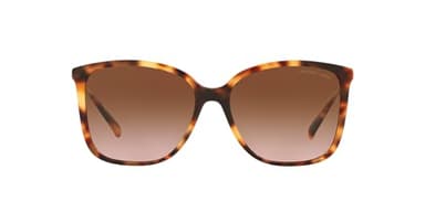Michael Kors MK2169 Avellino Sunglasses, Amber Tortoise/Brown Gradient, 56 mm