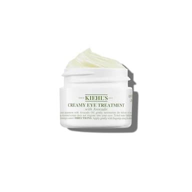 Kiehl's Avocado Eye Treatment, Under Eye Cream for Puffiness and Dark Circles, with Caffeine to Correct Bags, 99% Naturally Derived Non-Toxic Formula