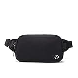 Pander Mini Belt Bag 0.7L, Waterproof Mini Everywhere Fanny Pack Purse for Women and Men. (US, Black Onyx)