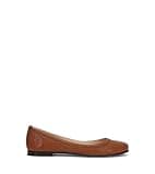 Frye Carson Ballet Flats for Women Featuring Premium Tumbled Leather with Leather Lining and Leather Outsole – 3/8" Heel, Cognac - 8.5M