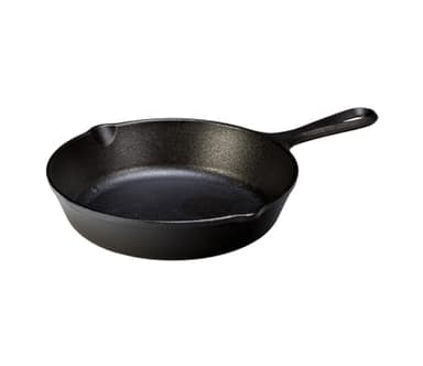 Lodge Seasoned Cast Iron Skillet - PFAS-Free, Non-Toxic Cookware - Use with an Oven, Stove, Grill, or Campfire - Naturally Non-Stick & Oven Safe - 8 Inches