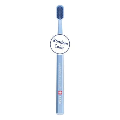 Curaprox CS 5460 Ultra-Soft Toothbrush for Adults with Ultra-Fine Filaments and Compact, Slightly Angled Toothbrush Head for Improved Tooth and Gum Health, Assorted Color