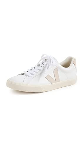 Veja Women's Esplar Logo Sneakers, Extra White/Sable, 6 Medium US
