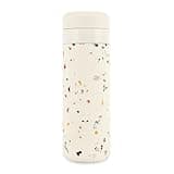 W&P Porter Insulated Bottle 20 oz | Clean Taste Ceramic Coating for Water, Coffee, & Tea | Wide Mouth Vacuum Insulated | Dishwasher Safe, Cream Terrazzo