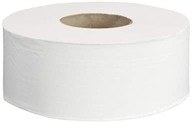 AmazonCommercial 2-Ply White Jumbo Roll Toilet Paper, 9 in, Septic Safe, Compatible with Universal Dispensers, FSC Certified, 1000 Feet Per Roll (Pack of 12)
