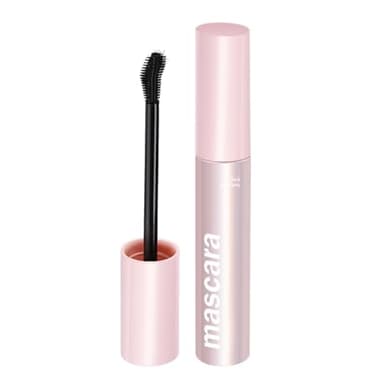 Mascara in Black, Waterproof Mascara with Special Brush for Sparse/Short Eyelashes, No Clumping, Easy to Apply, Natural, Long-Lasting