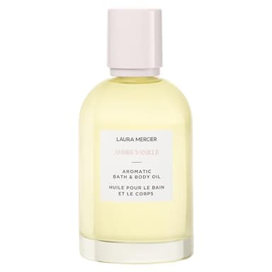 Laura Mercier Aromatic Bath & Body Oil, 48HR Hydration, Smooths, Softens and Brightens Skin, Luxurious, Ambre Vanille
