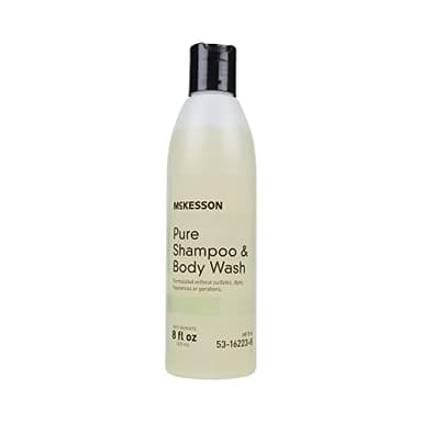 McKesson Pure Shampoo and Body Wash, Sulfates, Dyes, Fragrance and Parabens Free, Unscented, 8 oz, 1 Count