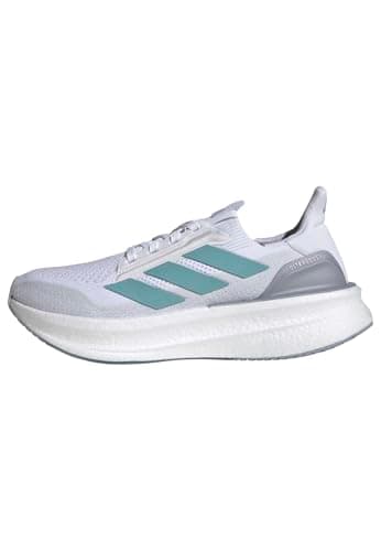 adidas Women's Ultraboost 5X Running, White/Mint Ton/Purple, 8