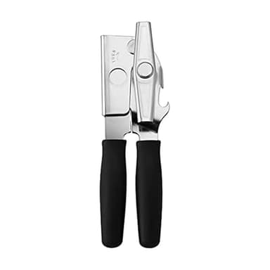 Swing-A-Way Comfort Comfort Grip Can Opener - All-Steel Construction, Smooth - Easy to Use, High-Carbon Cutting Wheel, Integrated Bottle Opener, Easy to Clean, Ideal for Arthritis and Seniors (Black)