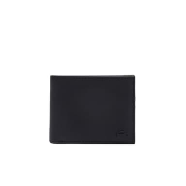 Lacoste Men's Classic Small Billfold Wallet, Black, One Size