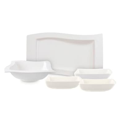 Villeroy & Boch New Wave 5-Piece Serving Set, White