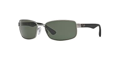 Ray-Ban RB3478 Rectangular Sunglasses, Gunmetal/Green Polarized, 60 mm