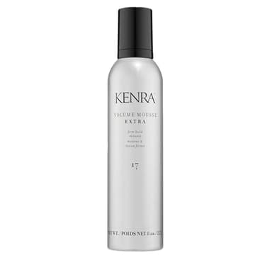 Kenra Volume Mousse Extra 17 | Firm Hold Mousse | Non-drying, Non-flaking Lightweight Formula | Tames Frizz & Conditions |Thermal Protection up to 450F| All Hair Types | 8 oz