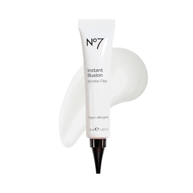 No7 Instant Illusion Wrinkle Filler - Anti Aging Serum for Face to Smooth + Blur Fine Lines and Wrinkles - Gives Complexion a Youthful and Radiant Glow (1 Fl Oz)