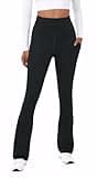 TOPYOGAS Womens Flare Yoga Pants High Waist Tummy Control Bootcut Flare Leggings Workout Wide Leg Pants with Pockets Black