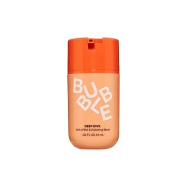 Bubble Skincare Deep Dive AHA + PHA Exfoliating Mask - Gentle Facial Exfoliator with Oil Control - Promotes a More Even Skin Tone - Skin Care Enriched with Azelaic Acid and Willow Bark Extract (45ml)