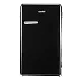 COMFEE 3.3 Cubic Feet Solo Series Retro Refrigerator Sleek Appearance HIPS Interior, Energy Saving, Adjustable Legs, Temperature Thermostat Dial, Removable Shelf, Perfect for Home/Dorm/Garage [Black]