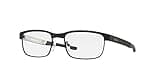 Oakley Men's Ox5132 Surface Plate Square Prescription Eyeglass Frames, Satin Light Steel/Demo Lens, 54 mm