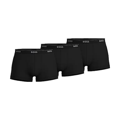 BOSS Hugo Men's 3-Pack Cotton Trunk, New Black, Medium