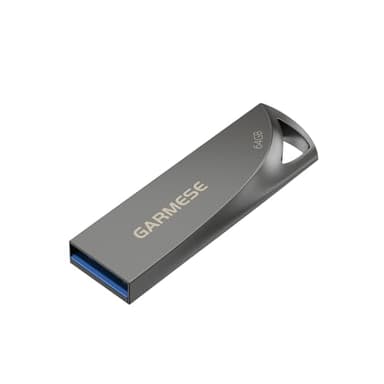 GARMESE 64GB USB 3.0 Flash Drive, Metal Waterproof & Slim Portable Memory Stick with Keychain Hole, Thumb Drive for PC/Laptop/Car/Travel Data Storage