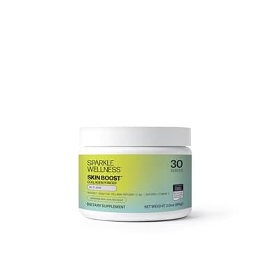 Sparkle Wellness VERISOL Bioactive Hydrolyzed Collagen Peptides | Collagen Powder Supplement with Vitamin C for Skin, Hair & Nail Health | Skin Boost (No Flavor) [30-Serves]