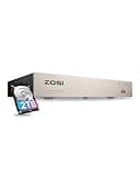 ZOSI 8CH 3K Lite Home Security DVR with 2TB HDD,AI Human/Vehicle Detection,Remote Access,Alert Push,H.265+ Hybrid 4-in-1 Wired Surveillance DVR for HD-TVI, CVI, CVBS, AHD 960H/720P/1080P CCTV Cameras