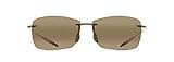 Maui Jim Men's and Women's Lighthouse Polarized Rimless Sunglasses, Medium, Rootbeer/Hcl Bronze Polarized, one size
