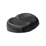 Schwinn Comfort Bike Seat for Men and Women, Soft Foam Padding, Replacement Saddle Fits All Adult Bikes with Standard Seatpost, Noseless and No-Pressure, Black