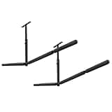 LOCKIETTA Adjustable Double SUP Standup Paddleboard Surboard Storage Rack, Heavy Duty Indoor Kayak Paddle Fishing Rod Snowboard Overhead Ceilling Mount Hanger for Garage, each Side Holds up to 75Lbs