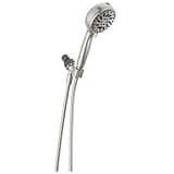 Delta Faucet ProClean Brushed Nickel Shower Head with Handheld, Showerhead with High Pressure Spray, Handheld Shower Head, 6 Spray Settings, SpotShield Brushed Nickel 75740SN