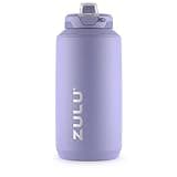 ZULU Goals 64oz Water Bottle Half Gallon Stainless Steel Jug with Straw, Leak Proof Lid and Handle, Vacuum Insulated Double Walled Reusable Metal Jug Perfect for Gym, Home, and Sports, Violet