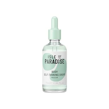 Isle of Paradise Self Tanning Face & Body Drops- Medium, Self Tanner Drops for a Natural Bronze, Long-lasting Tan, Cruelty Free, Fragrance Free & Dermatologist-Approved, 2.54 fl. oz