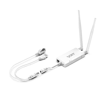 VONETS 2026 VAP11S-232 300Mbps WiFi to Ethernet Adapter 2.4G WiFi Bridge/Repeater/Mini Router/ RJ45 to RS232 Serial Server with 2 RJ45 Ports/Antennas USB/DC Powered for DVR Monitor Network Devices