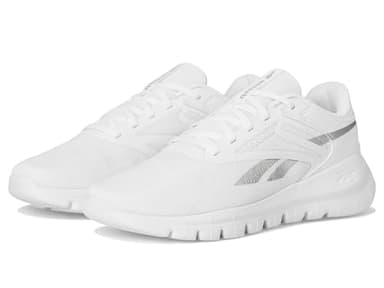 Reebok Women's Split Flex Sneaker, White/Silver Metallic, 10.5