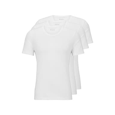 BOSS 3-Pack Crew Neck Cotton Jersey T-Shirts Bright White