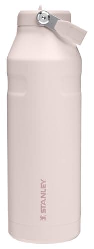 Stanley IceFlow Flip Straw 2.0 Water Bottle 50 oz | Built-In Straw with Larger Opening | Lightweight and Leak Resistant | Insulated Stainless Steel | BPA-Free | Rose Quartz