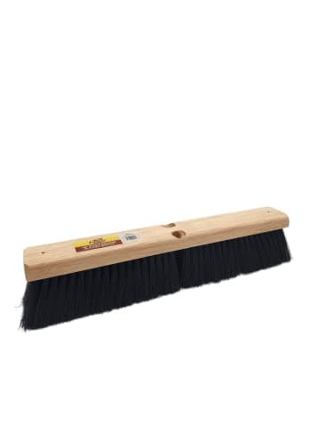 Bristles 4018 18” Indoor Push Broom Head – Heavy Duty Hardwood Block, Polypropylene Flagged Fiber Bristles, Brown