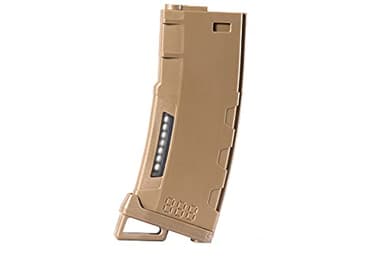 Lancer Tactical Airsoft M4 M16 Series Polymer 130 Round Capacity Transparent Window High Speed MidCap Airsoft Magazine