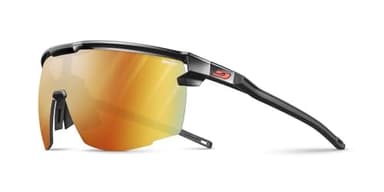 Julbo Ultimate Performance Sunglasses - Black/Red Frame - Yellow w/Multilayer Rose Mirror Lens (REACTIV 1-3 Light Amplifier)