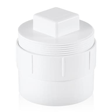 6 Inch PVC Sewer Cleanout Adapter with Plug Pipe Fitting, DWV Flush Sewer Cleanout Cap Drainage Sewer Cleanout Cap for Garden Outdoor Drainage Piping System