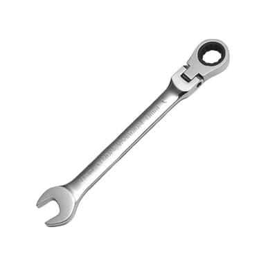 WISEUP Ratchet Wrench, 13mm Industrial Grade Wrench, 2 in1 CR-V Forged Flex Head Ratcheting Wrench Anti-bending Hand Tools