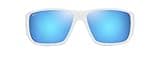 Maui Jim Men's Keha Rectangle Sunglasses, Matte White/Blue Hawaii Polarized, Large