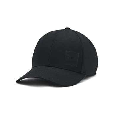 Under Armour Men's Iso-Chill ArmourVent Stretch Fit Hat, (002) Black / / Black, Large/X-Large