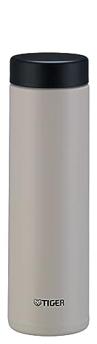 Tiger Thermos Flask MMZ-W050WK Water Bottle, 16.9 fl oz (500 ml), White Water OK, Screw Stainless Steel Bottle, Lid and Seal are Integrated for Washing Only 2 Pieces, Easy Cap, Vacuum Insulated, Mug