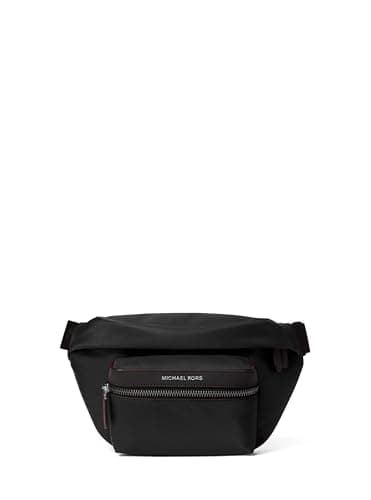 Michael Kors Brooklyn Travel Belt Bag, Light Gunmetal Hardware/Black